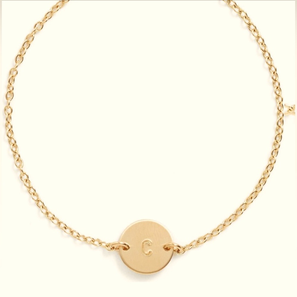 Nashelle Disc C Initial Line Bracelet - image 1